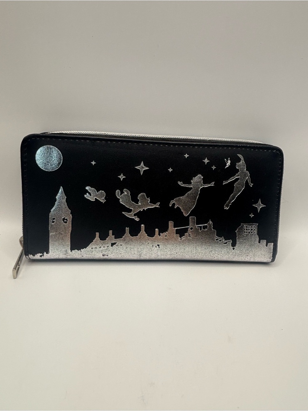 Disney Black Wallet with Silver Flying Silhouettes